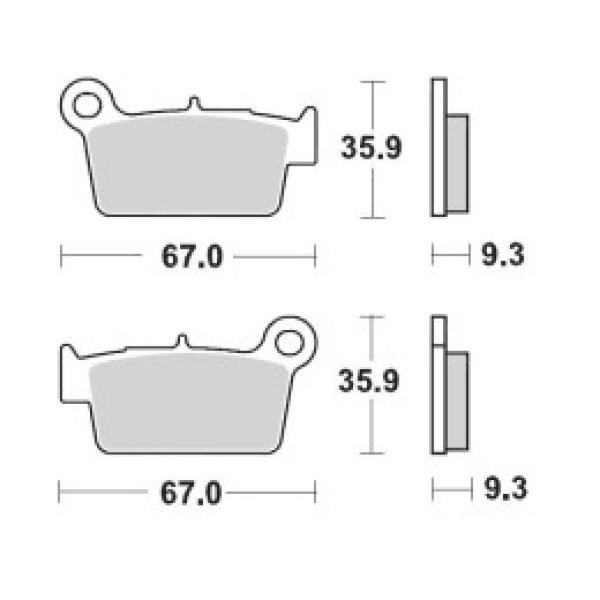 Bremsbelagsatz hinten Moto-Master OFFROAD SINTER PRO RACING ( Kawasaki, Aprilia, Yamaha, Beta, Gasgas, Suzuki, Sherco, TM )